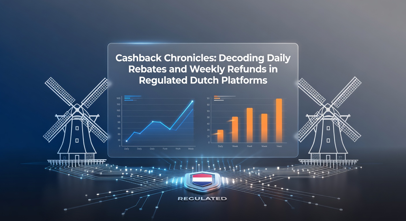 Grafiek met cashback percentages en spelers die geld terugkrijgen op een Nederlands online casino platform