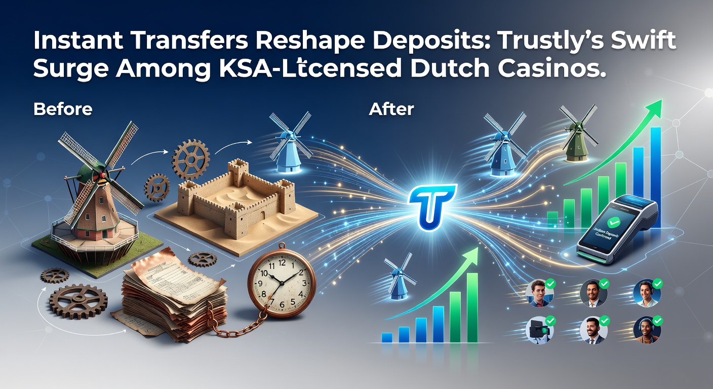 Grafiek die de groei van Trustly-transacties bij Nederlandse online casinos laat zien, met een steile opwaartse lijn vanaf 2025