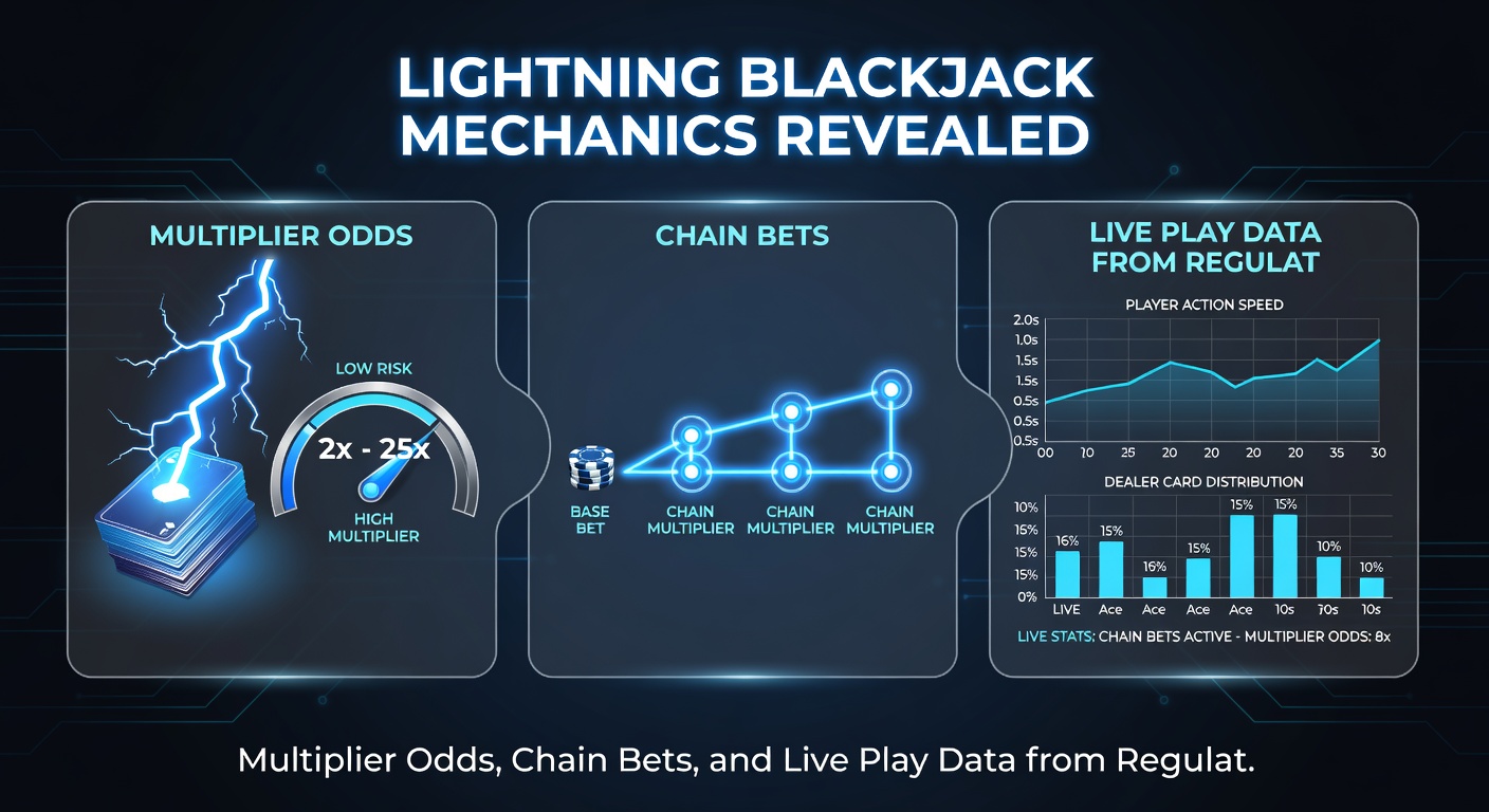 Grafiek met live statistieken van Lightning Blackjack, toon multipliers en chain bet-uitbetalingen op een Nederlands gereguleerd platform