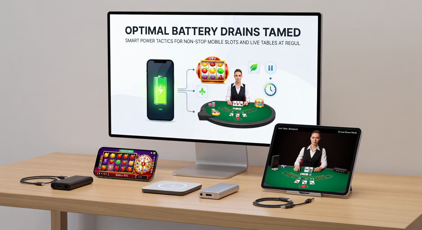 Grafiek met batterij-optimalisatietips voor mobiele casino-apps, inclusief dark mode en WiFi-instellingen op een Nederlands platform
